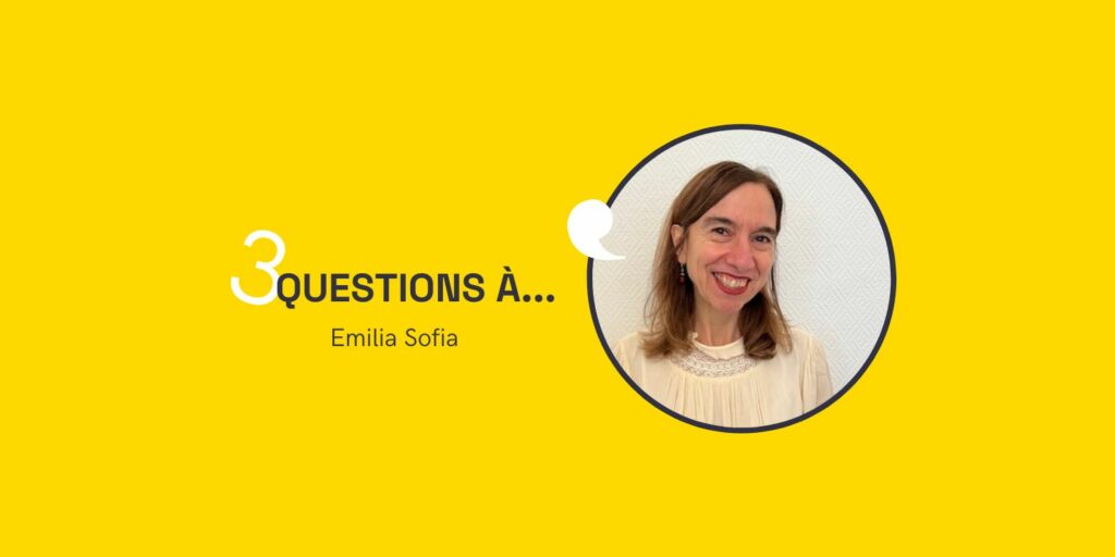 Portrait d'Emilia Sofia répondant à 3 questions pour l'AFF