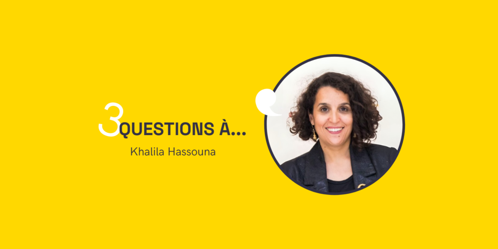 Portrait de Khalila Hassouna répondant à 3 questions pour l'AFF