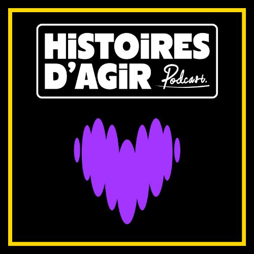 Logo du podcast histoires d'agir avec le logo de Deezer