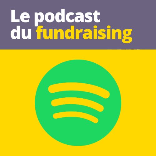 Logo de spotify sur le logo du podcast du fundraising